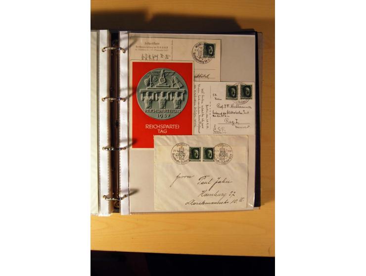 1933/45, sehr umfangreiche Sammlung mit Schwerpunkt Einzel- und Mehrfachfrankaturen der Sondermarken mit ca. 3000 Stück in 19