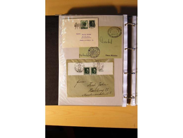 1933/45, sehr umfangreiche Sammlung mit Schwerpunkt Einzel- und Mehrfachfrankaturen der Sondermarken mit ca. 3000 Stück in 19
