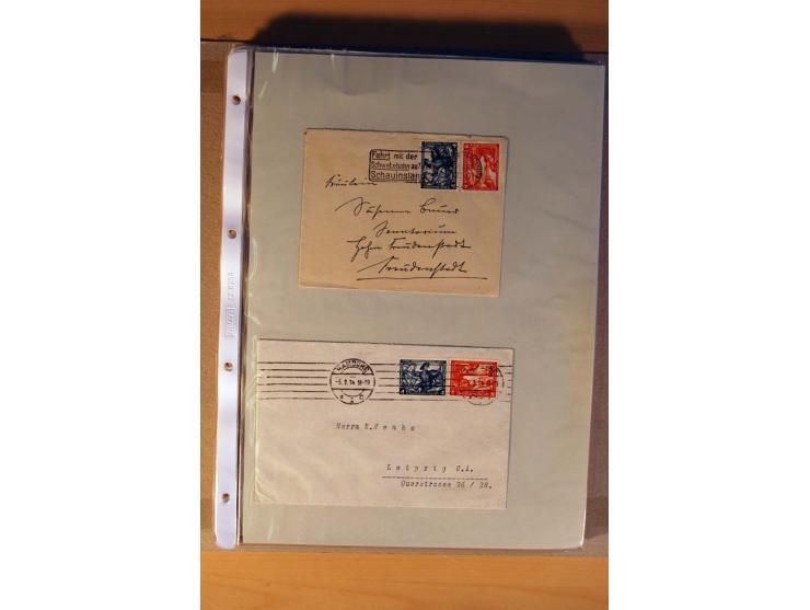 1933/45, sehr umfangreiche Sammlung mit Schwerpunkt Einzel- und Mehrfachfrankaturen der Sondermarken mit ca. 3000 Stück in 19