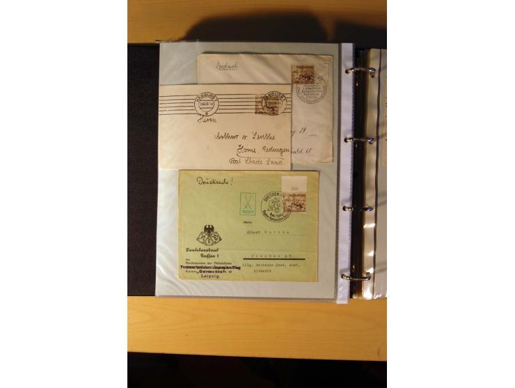 1933/45, sehr umfangreiche Sammlung mit Schwerpunkt Einzel- und Mehrfachfrankaturen der Sondermarken mit ca. 3000 Stück in 19