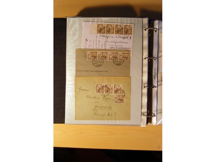 1933/45, sehr umfangreiche Sammlung mit Schwerpunkt Einzel- und Mehrfachfrankaturen der Sondermarken mit ca. 3000 Stück in 19