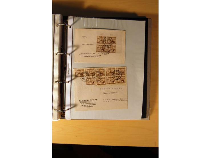 1933/45, sehr umfangreiche Sammlung mit Schwerpunkt Einzel- und Mehrfachfrankaturen der Sondermarken mit ca. 3000 Stück in 19