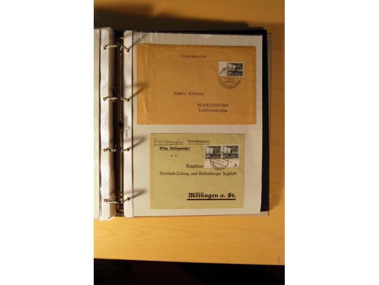 1933/45, sehr umfangreiche Sammlung mit Schwerpunkt Einzel- und Mehrfachfrankaturen der Sondermarken mit ca. 3000 Stück in 19