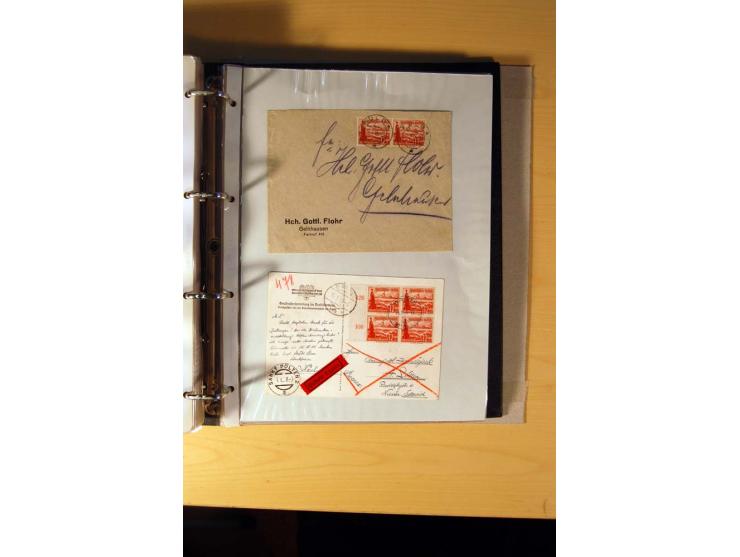 1933/45, sehr umfangreiche Sammlung mit Schwerpunkt Einzel- und Mehrfachfrankaturen der Sondermarken mit ca. 3000 Stück in 19