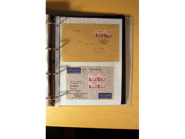 1933/45, sehr umfangreiche Sammlung mit Schwerpunkt Einzel- und Mehrfachfrankaturen der Sondermarken mit ca. 3000 Stück in 19