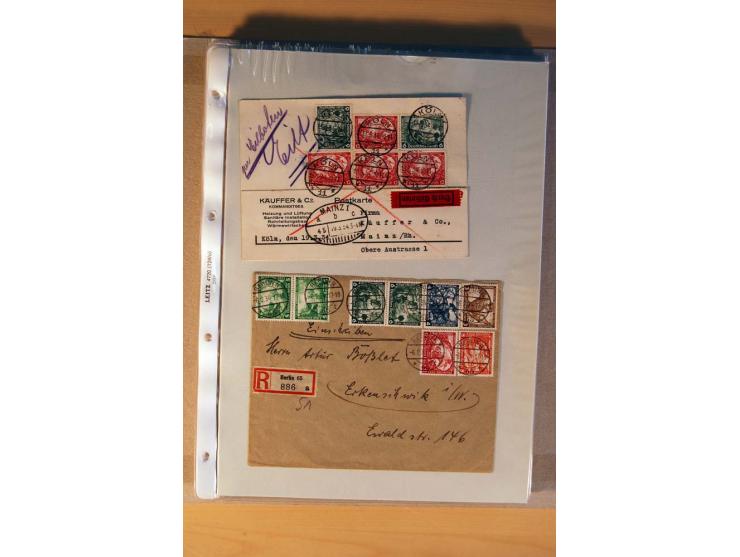 1933/45, sehr umfangreiche Sammlung mit Schwerpunkt Einzel- und Mehrfachfrankaturen der Sondermarken mit ca. 3000 Stück in 19