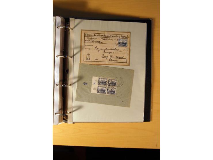 1933/45, sehr umfangreiche Sammlung mit Schwerpunkt Einzel- und Mehrfachfrankaturen der Sondermarken mit ca. 3000 Stück in 19