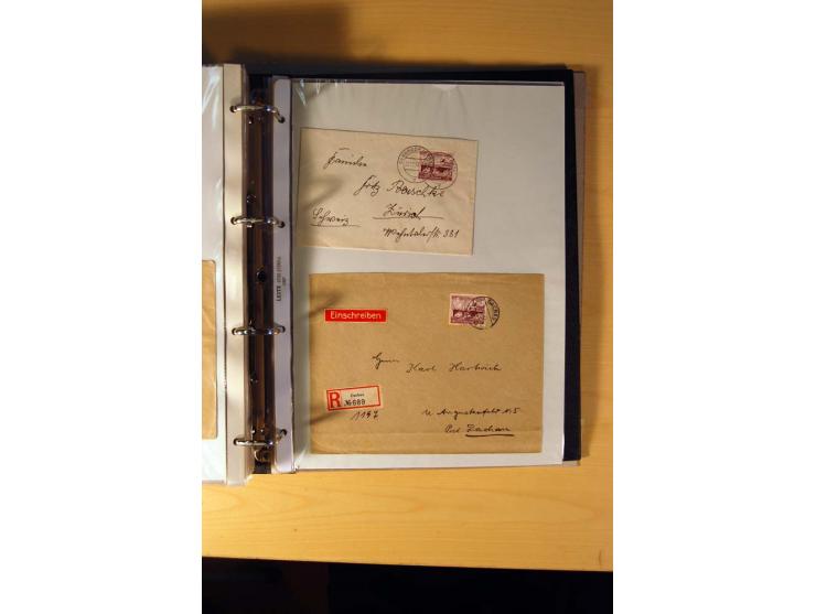 1933/45, sehr umfangreiche Sammlung mit Schwerpunkt Einzel- und Mehrfachfrankaturen der Sondermarken mit ca. 3000 Stück in 19