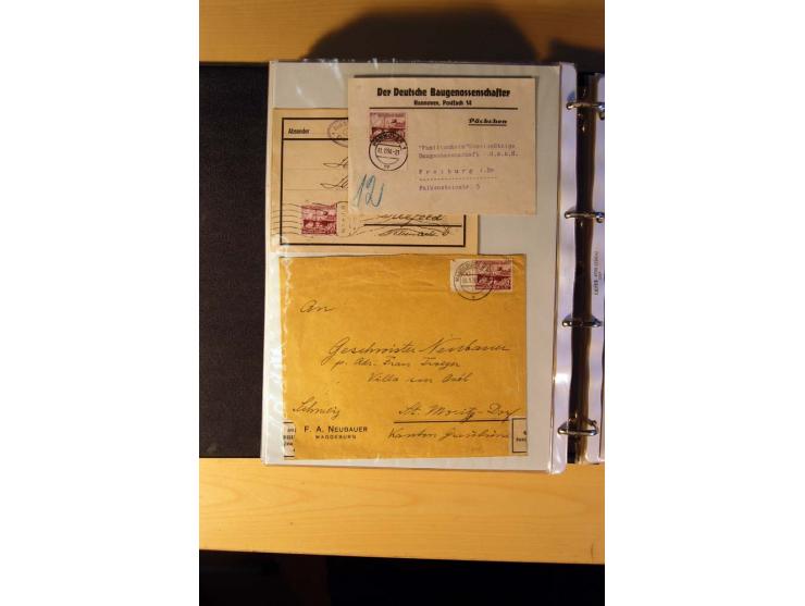 1933/45, sehr umfangreiche Sammlung mit Schwerpunkt Einzel- und Mehrfachfrankaturen der Sondermarken mit ca. 3000 Stück in 19