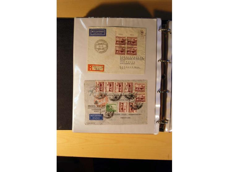 1933/45, sehr umfangreiche Sammlung mit Schwerpunkt Einzel- und Mehrfachfrankaturen der Sondermarken mit ca. 3000 Stück in 19