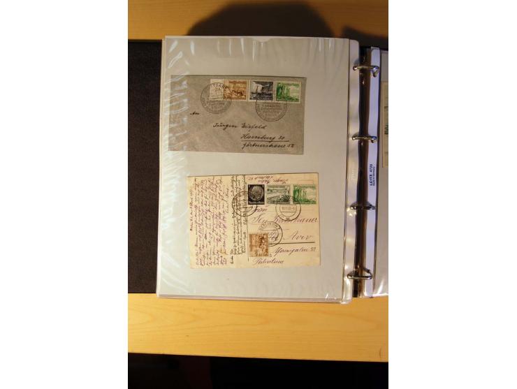 1933/45, sehr umfangreiche Sammlung mit Schwerpunkt Einzel- und Mehrfachfrankaturen der Sondermarken mit ca. 3000 Stück in 19