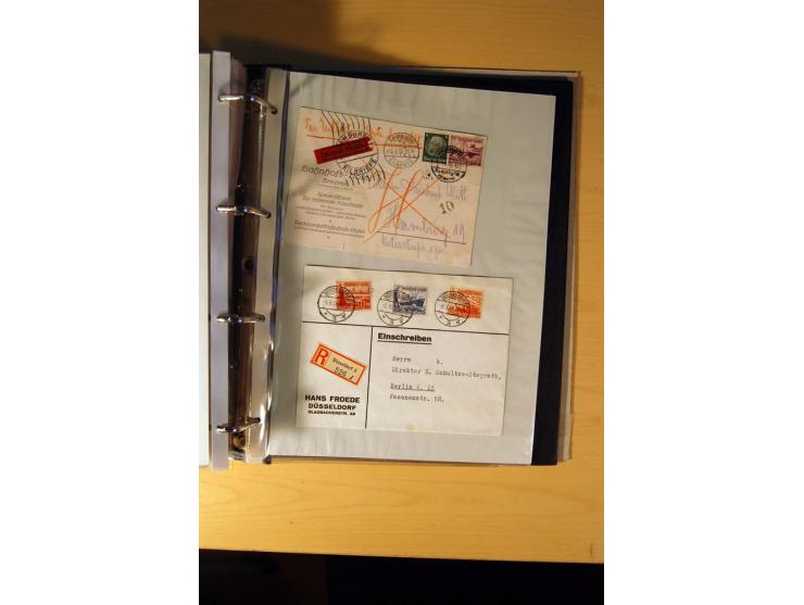 1933/45, sehr umfangreiche Sammlung mit Schwerpunkt Einzel- und Mehrfachfrankaturen der Sondermarken mit ca. 3000 Stück in 19