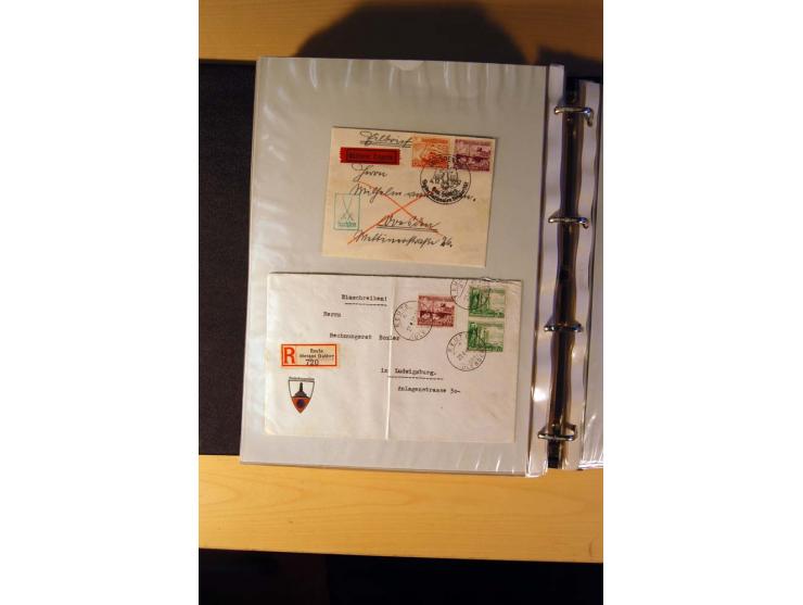 1933/45, sehr umfangreiche Sammlung mit Schwerpunkt Einzel- und Mehrfachfrankaturen der Sondermarken mit ca. 3000 Stück in 19