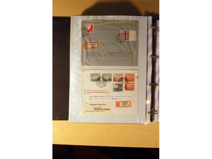 1933/45, sehr umfangreiche Sammlung mit Schwerpunkt Einzel- und Mehrfachfrankaturen der Sondermarken mit ca. 3000 Stück in 19