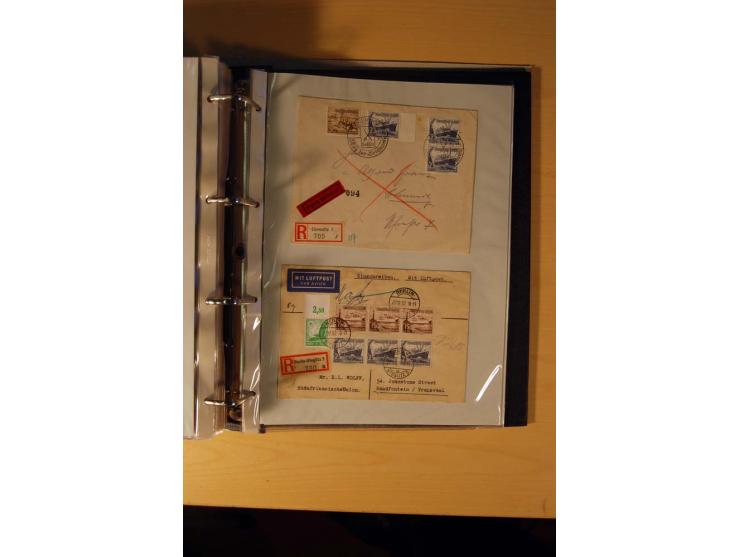 1933/45, sehr umfangreiche Sammlung mit Schwerpunkt Einzel- und Mehrfachfrankaturen der Sondermarken mit ca. 3000 Stück in 19