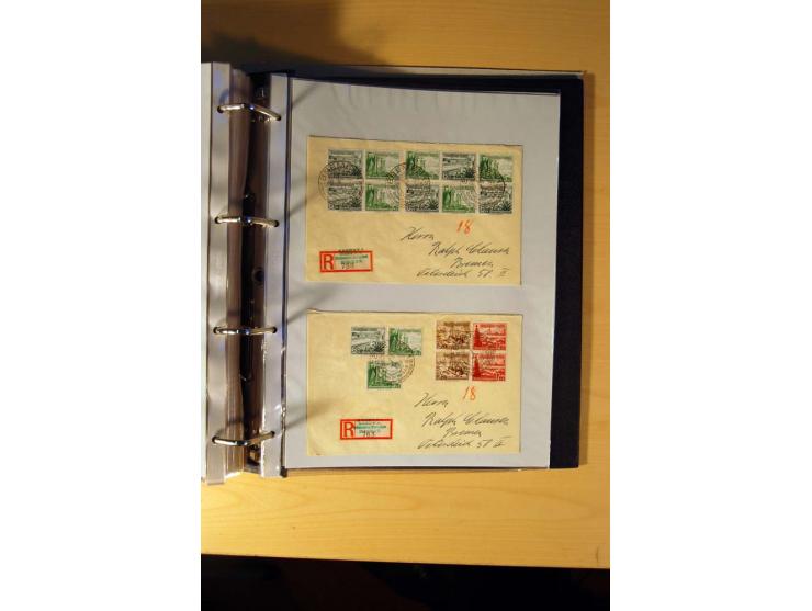 1933/45, sehr umfangreiche Sammlung mit Schwerpunkt Einzel- und Mehrfachfrankaturen der Sondermarken mit ca. 3000 Stück in 19