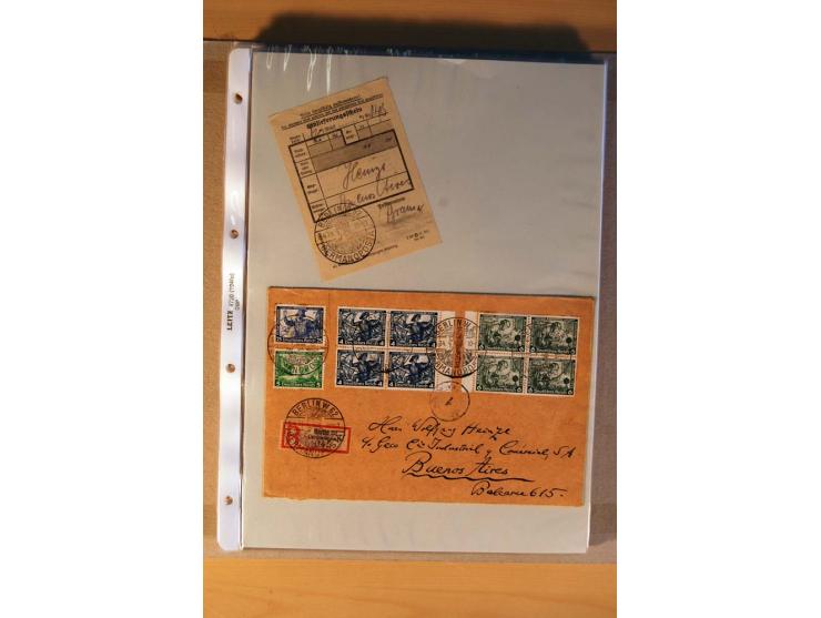 1933/45, sehr umfangreiche Sammlung mit Schwerpunkt Einzel- und Mehrfachfrankaturen der Sondermarken mit ca. 3000 Stück in 19