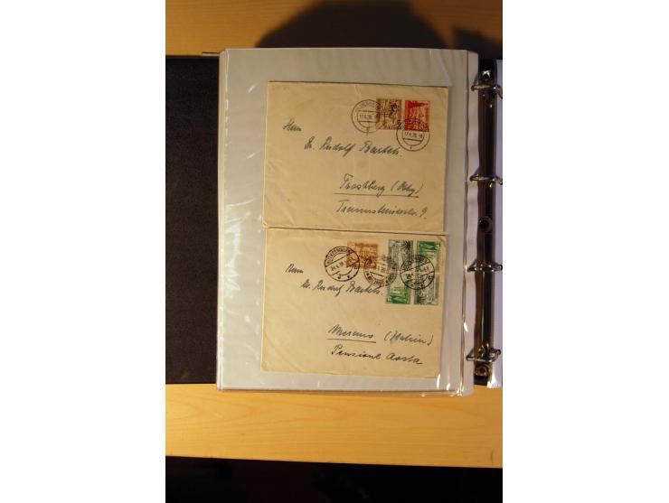 1933/45, sehr umfangreiche Sammlung mit Schwerpunkt Einzel- und Mehrfachfrankaturen der Sondermarken mit ca. 3000 Stück in 19