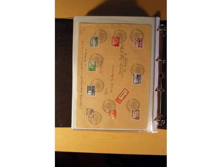 1933/45, sehr umfangreiche Sammlung mit Schwerpunkt Einzel- und Mehrfachfrankaturen der Sondermarken mit ca. 3000 Stück in 19