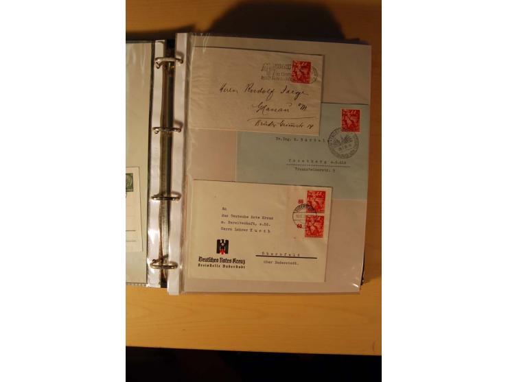 1933/45, sehr umfangreiche Sammlung mit Schwerpunkt Einzel- und Mehrfachfrankaturen der Sondermarken mit ca. 3000 Stück in 19