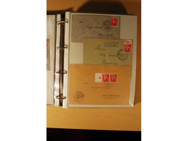 1933/45, sehr umfangreiche Sammlung mit Schwerpunkt Einzel- und Mehrfachfrankaturen der Sondermarken mit ca. 3000 Stück in 19