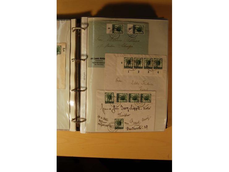 1933/45, sehr umfangreiche Sammlung mit Schwerpunkt Einzel- und Mehrfachfrankaturen der Sondermarken mit ca. 3000 Stück in 19