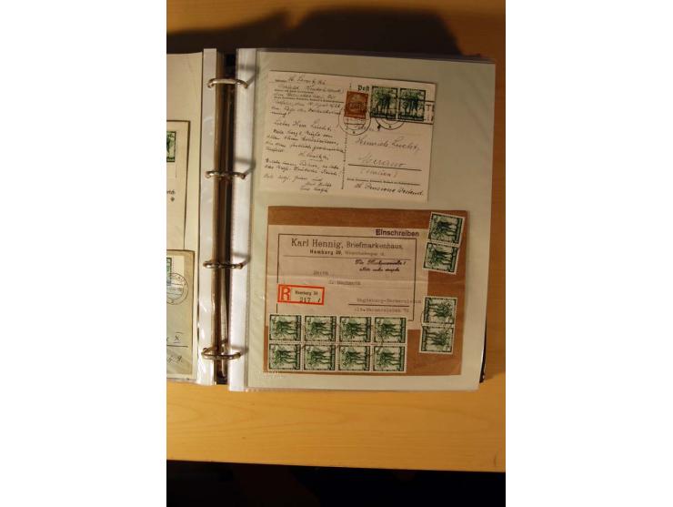 1933/45, sehr umfangreiche Sammlung mit Schwerpunkt Einzel- und Mehrfachfrankaturen der Sondermarken mit ca. 3000 Stück in 19