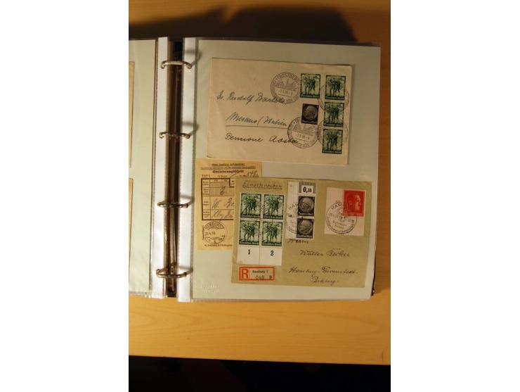 1933/45, sehr umfangreiche Sammlung mit Schwerpunkt Einzel- und Mehrfachfrankaturen der Sondermarken mit ca. 3000 Stück in 19