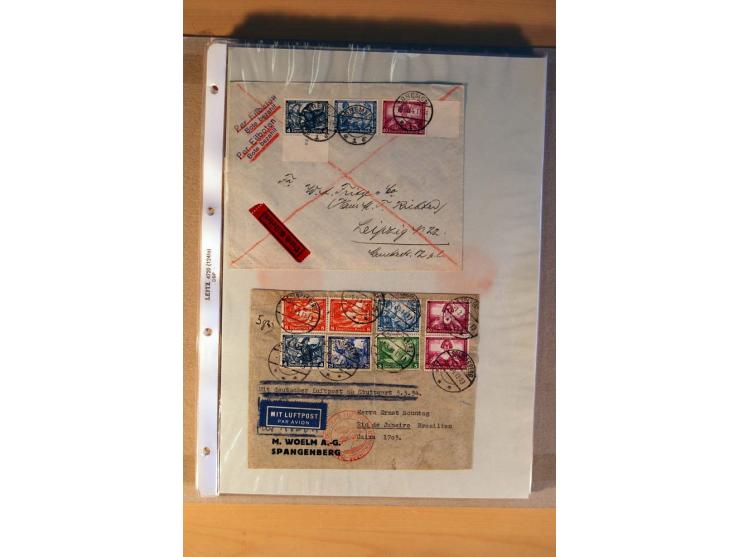 1933/45, sehr umfangreiche Sammlung mit Schwerpunkt Einzel- und Mehrfachfrankaturen der Sondermarken mit ca. 3000 Stück in 19