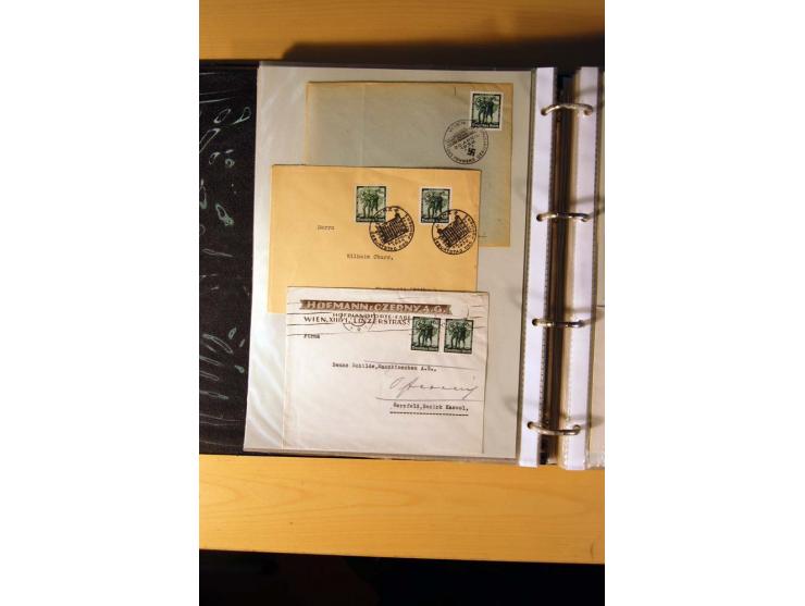 1933/45, sehr umfangreiche Sammlung mit Schwerpunkt Einzel- und Mehrfachfrankaturen der Sondermarken mit ca. 3000 Stück in 19