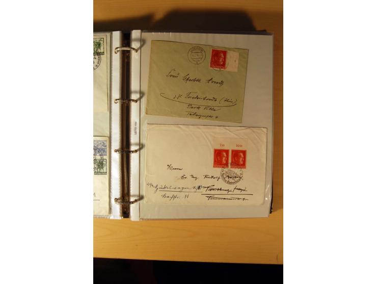 1933/45, sehr umfangreiche Sammlung mit Schwerpunkt Einzel- und Mehrfachfrankaturen der Sondermarken mit ca. 3000 Stück in 19