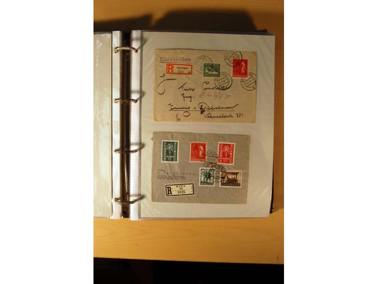 1933/45, sehr umfangreiche Sammlung mit Schwerpunkt Einzel- und Mehrfachfrankaturen der Sondermarken mit ca. 3000 Stück in 19