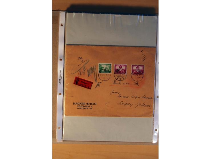 1933/45, sehr umfangreiche Sammlung mit Schwerpunkt Einzel- und Mehrfachfrankaturen der Sondermarken mit ca. 3000 Stück in 19