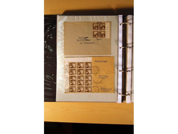 1933/45, sehr umfangreiche Sammlung mit Schwerpunkt Einzel- und Mehrfachfrankaturen der Sondermarken mit ca. 3000 Stück in 19
