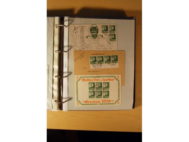 1933/45, sehr umfangreiche Sammlung mit Schwerpunkt Einzel- und Mehrfachfrankaturen der Sondermarken mit ca. 3000 Stück in 19