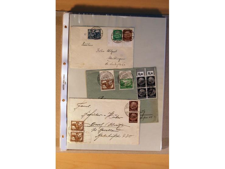 1933/45, sehr umfangreiche Sammlung mit Schwerpunkt Einzel- und Mehrfachfrankaturen der Sondermarken mit ca. 3000 Stück in 19