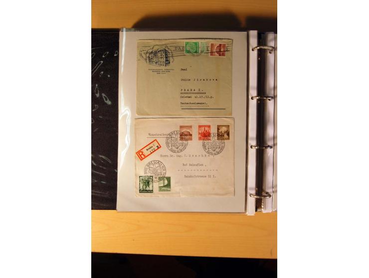 1933/45, sehr umfangreiche Sammlung mit Schwerpunkt Einzel- und Mehrfachfrankaturen der Sondermarken mit ca. 3000 Stück in 19