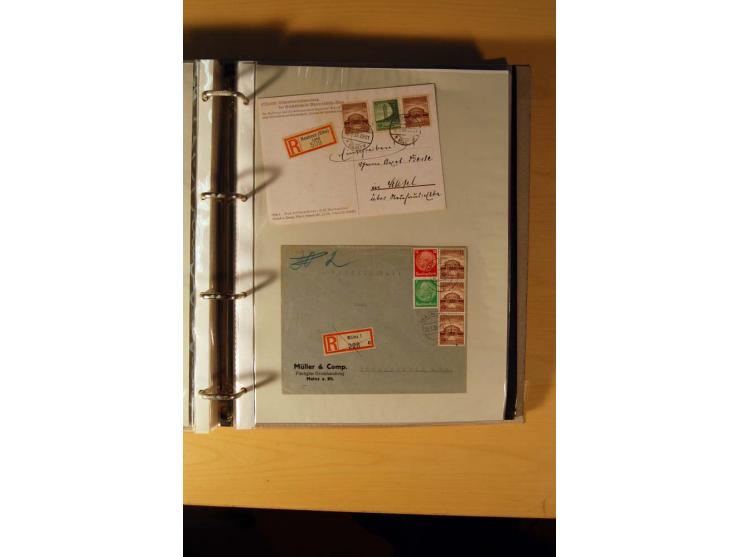 1933/45, sehr umfangreiche Sammlung mit Schwerpunkt Einzel- und Mehrfachfrankaturen der Sondermarken mit ca. 3000 Stück in 19