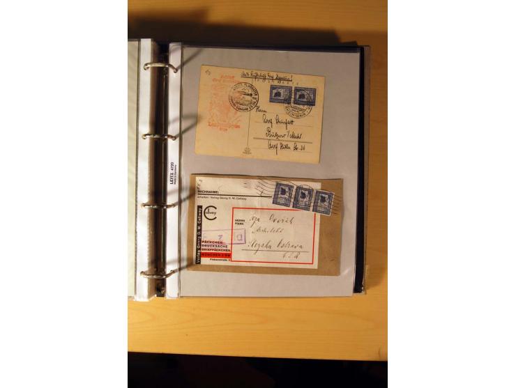 1933/45, sehr umfangreiche Sammlung mit Schwerpunkt Einzel- und Mehrfachfrankaturen der Sondermarken mit ca. 3000 Stück in 19