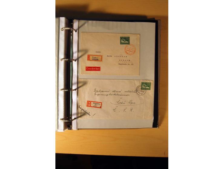 1933/45, sehr umfangreiche Sammlung mit Schwerpunkt Einzel- und Mehrfachfrankaturen der Sondermarken mit ca. 3000 Stück in 19