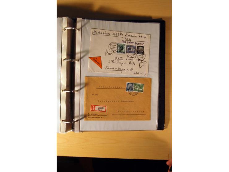 1933/45, sehr umfangreiche Sammlung mit Schwerpunkt Einzel- und Mehrfachfrankaturen der Sondermarken mit ca. 3000 Stück in 19