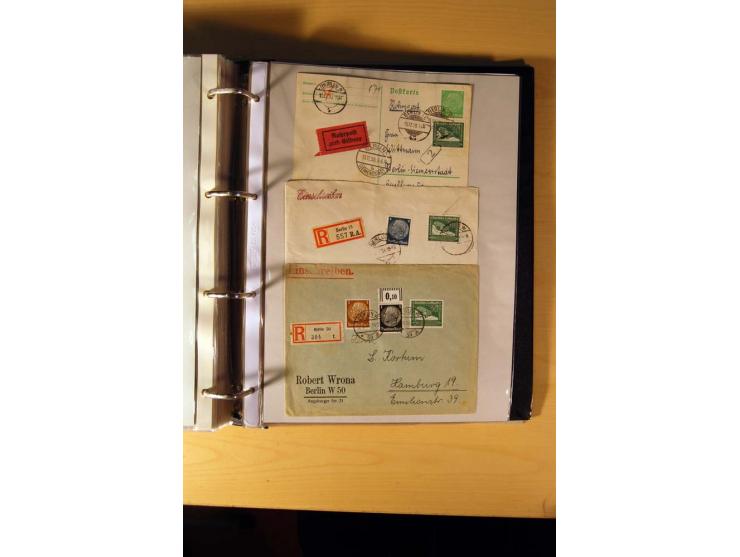 1933/45, sehr umfangreiche Sammlung mit Schwerpunkt Einzel- und Mehrfachfrankaturen der Sondermarken mit ca. 3000 Stück in 19