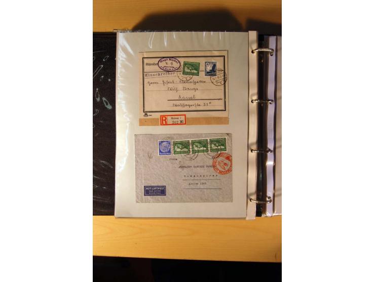 1933/45, sehr umfangreiche Sammlung mit Schwerpunkt Einzel- und Mehrfachfrankaturen der Sondermarken mit ca. 3000 Stück in 19