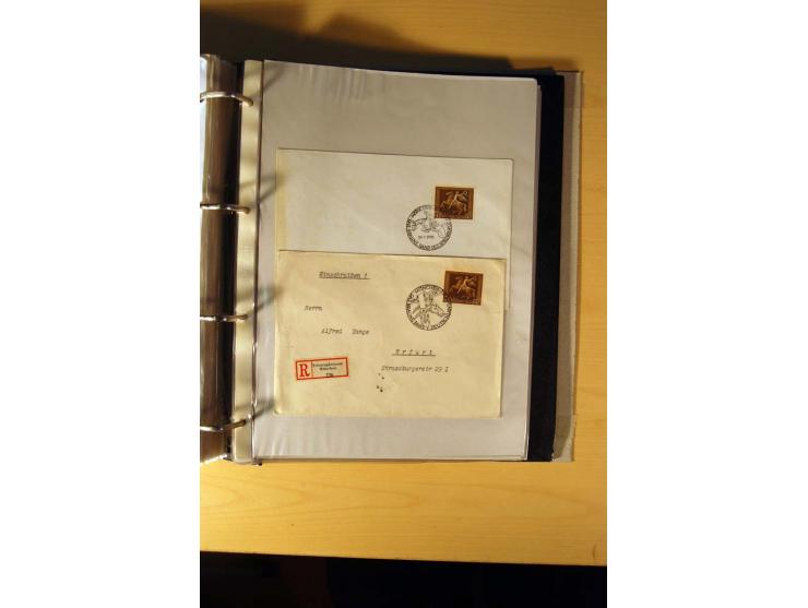 1933/45, sehr umfangreiche Sammlung mit Schwerpunkt Einzel- und Mehrfachfrankaturen der Sondermarken mit ca. 3000 Stück in 19