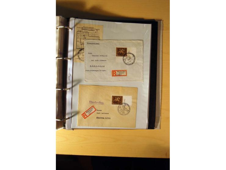 1933/45, sehr umfangreiche Sammlung mit Schwerpunkt Einzel- und Mehrfachfrankaturen der Sondermarken mit ca. 3000 Stück in 19