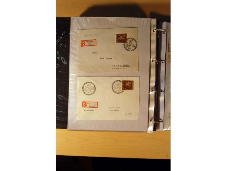 1933/45, sehr umfangreiche Sammlung mit Schwerpunkt Einzel- und Mehrfachfrankaturen der Sondermarken mit ca. 3000 Stück in 19