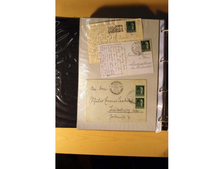 1933/45, sehr umfangreiche Sammlung mit Schwerpunkt Einzel- und Mehrfachfrankaturen der Sondermarken mit ca. 3000 Stück in 19