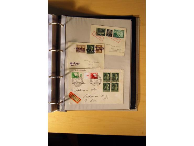 1933/45, sehr umfangreiche Sammlung mit Schwerpunkt Einzel- und Mehrfachfrankaturen der Sondermarken mit ca. 3000 Stück in 19