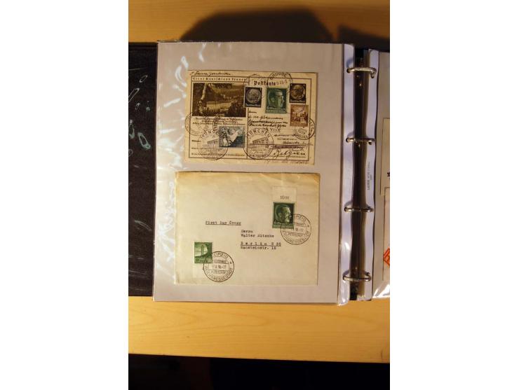1933/45, sehr umfangreiche Sammlung mit Schwerpunkt Einzel- und Mehrfachfrankaturen der Sondermarken mit ca. 3000 Stück in 19