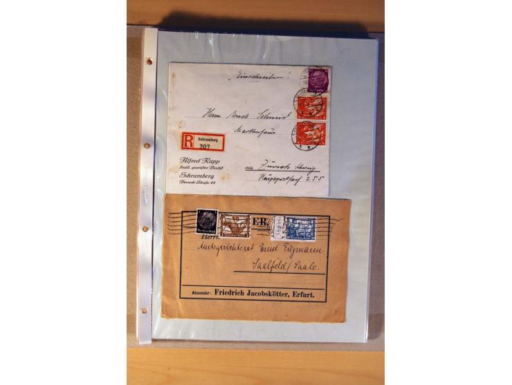 1933/45, sehr umfangreiche Sammlung mit Schwerpunkt Einzel- und Mehrfachfrankaturen der Sondermarken mit ca. 3000 Stück in 19